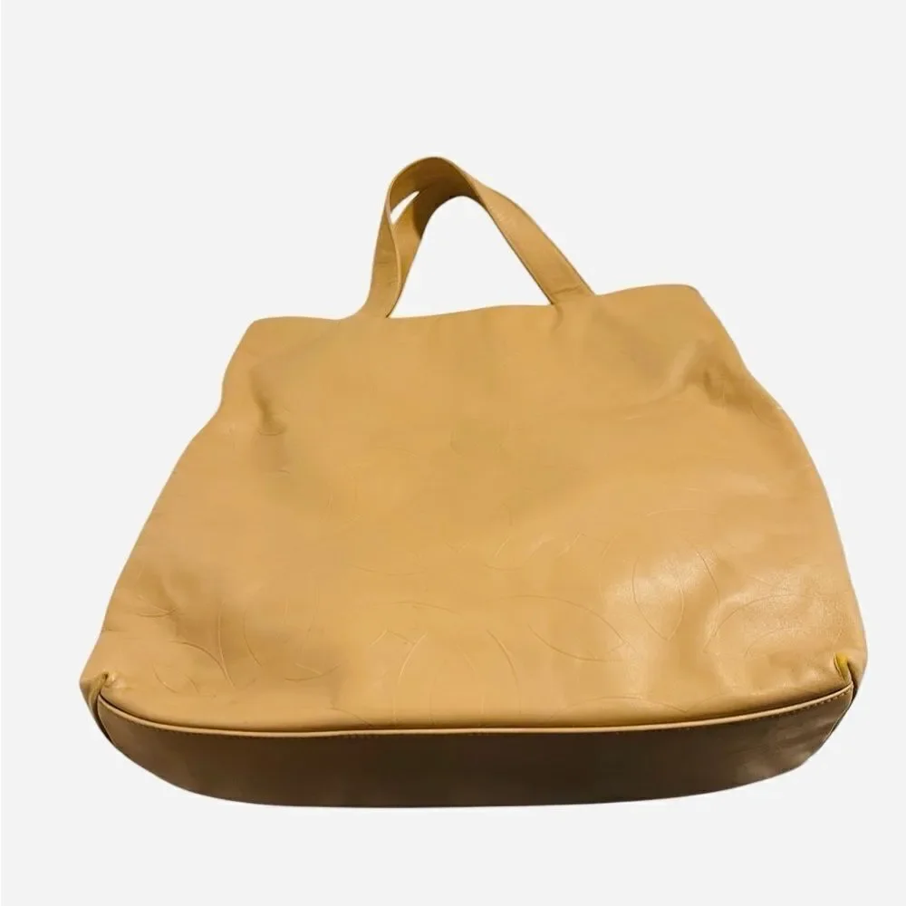 CHANEL Tan Tote Bag with Spacious Design